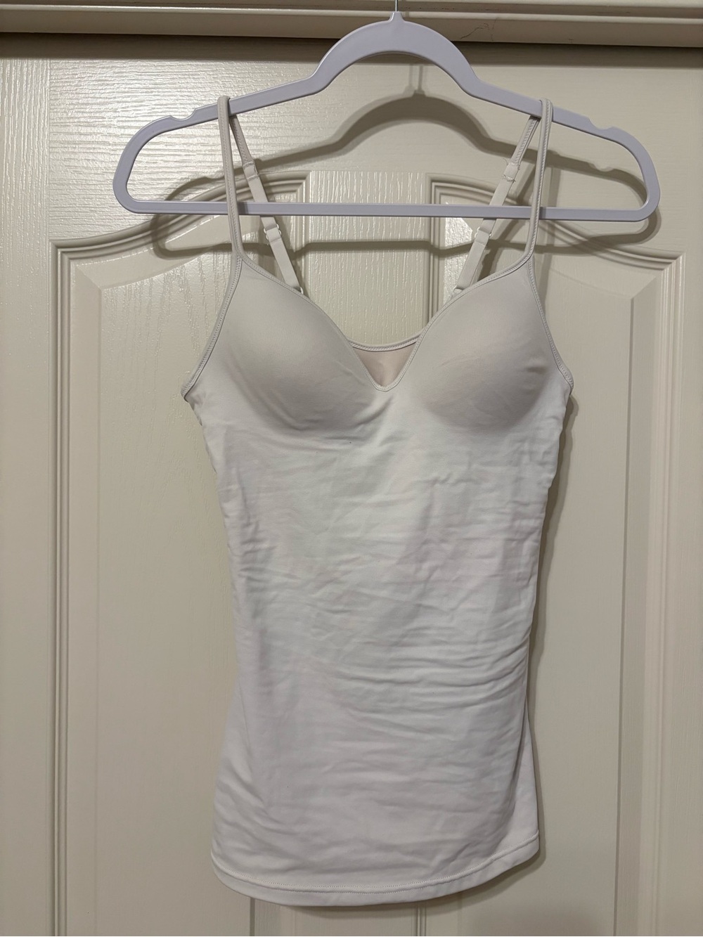Maidenform White Built-In Bra Camisole with Double Straps